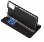 Wave BookCase -suojakotelo, Samsung Galaxy A51, musta