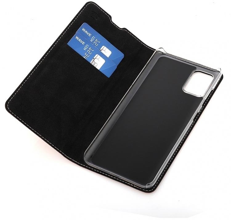 Wave BookCase -suojakotelo, Samsung Galaxy A51, ruusukulta