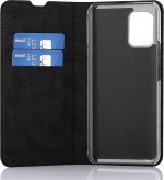 Wave BookCase -suojakotelo, Xiaomi Mi 10 Lite 5G , musta