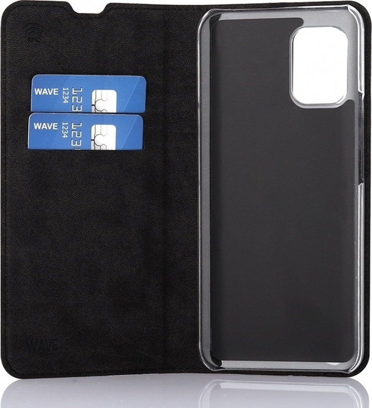 Wave BookCase -suojakotelo, Xiaomi Mi 10 Lite 5G , musta