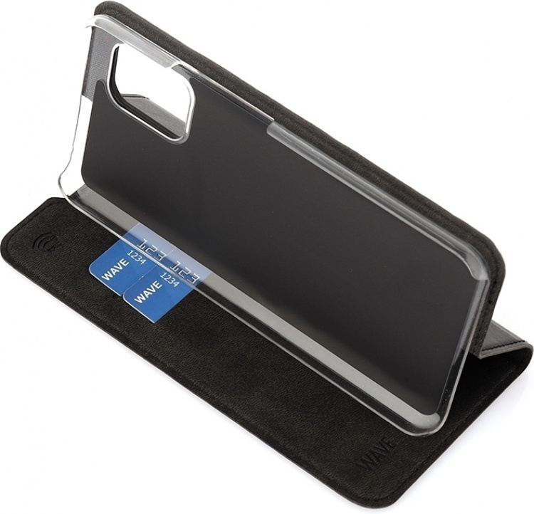 Wave BookCase -suojakotelo, Xiaomi Mi 10 Lite 5G , musta