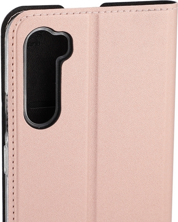 Wave BookCase -suojakotelo, OnePlus Nord, ruusukulta