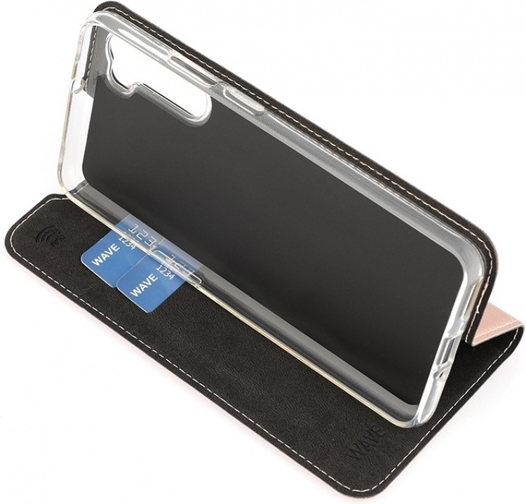 Wave BookCase -suojakotelo, OnePlus Nord, ruusukulta