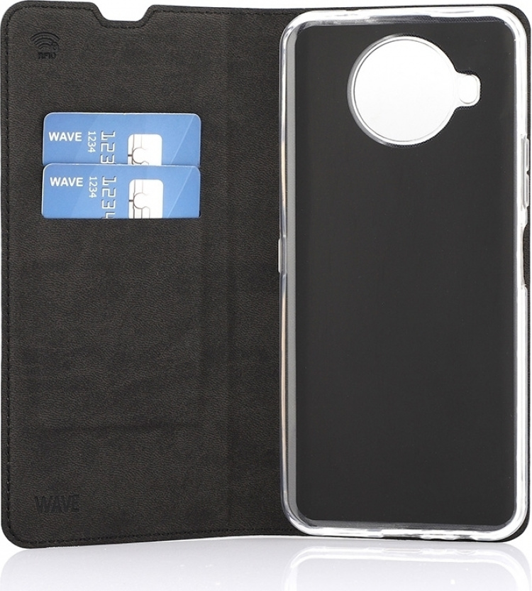 Wave BookCase -suojakotelo, Nokia 8.3 5G, musta