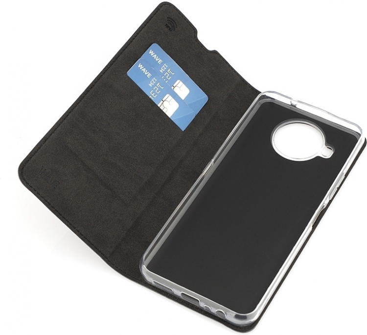 Wave BookCase -suojakotelo, Nokia 8.3 5G, musta