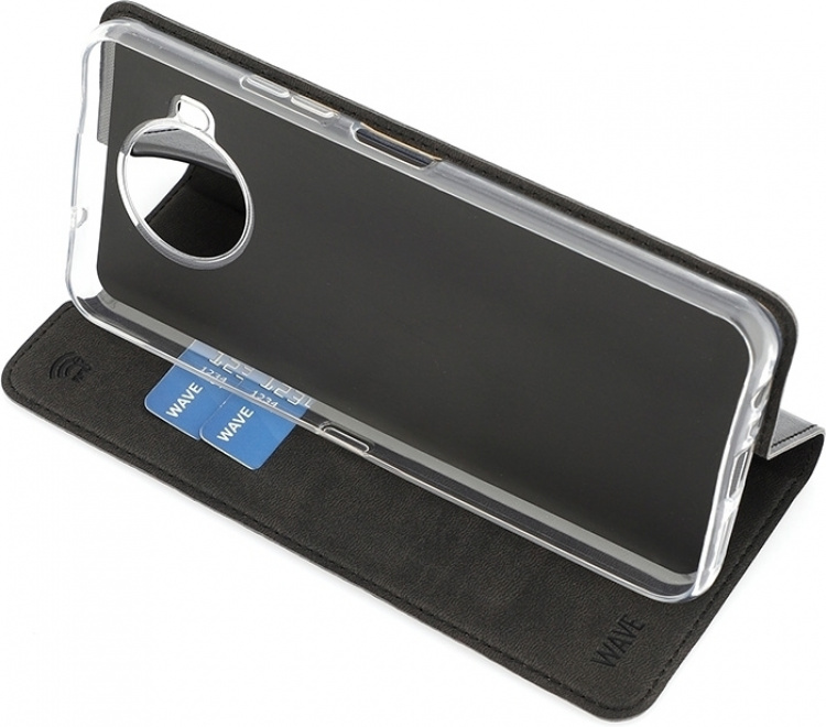 Wave BookCase -suojakotelo, Nokia 8.3 5G, musta