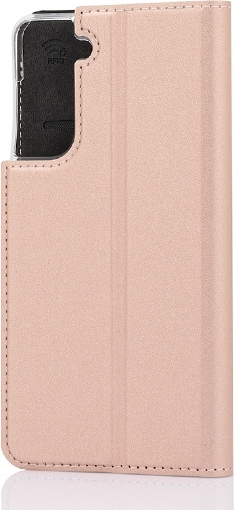 Wave BookCase -suojakotelo, Samsung Galaxy S21, ruusukulta Wave BookCase -suojakotelo, Samsung Galaxy S21, ruusukulta