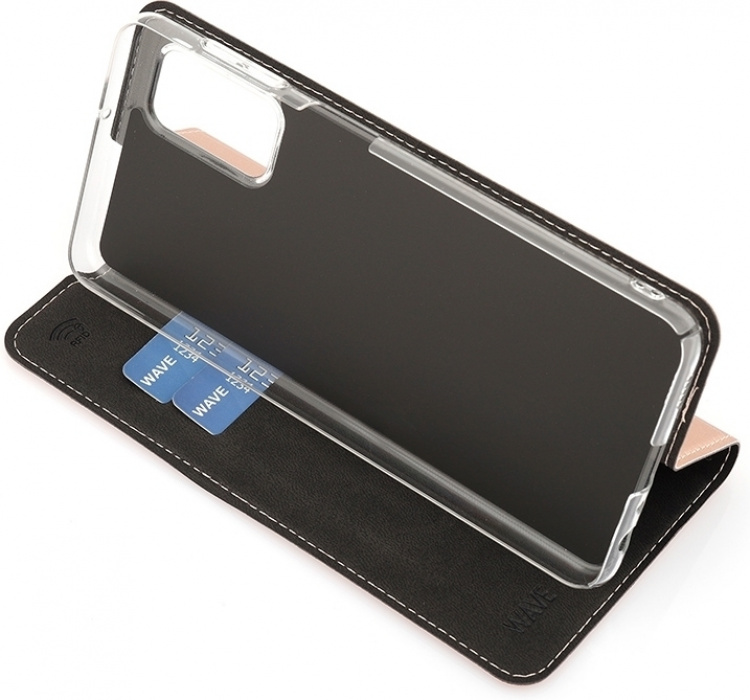 Wave BookCase -suojakotelo, Samsung Galaxy A32 5G, ruusukulta