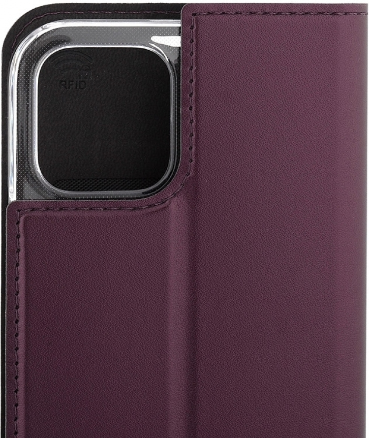 Wave BookCase suojakotelo, iPhone 12 / 12 Pro, Smoky Sangria