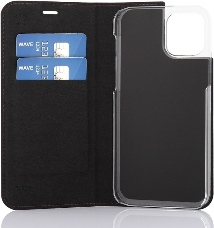 Wave BookCase suojakotelo, iPhone 12 / 12 Pro, Smoky Sangria