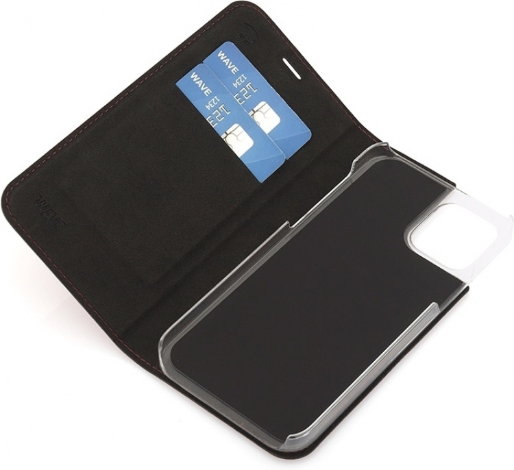 Wave BookCase suojakotelo, iPhone 12 / 12 Pro, Smoky Sangria