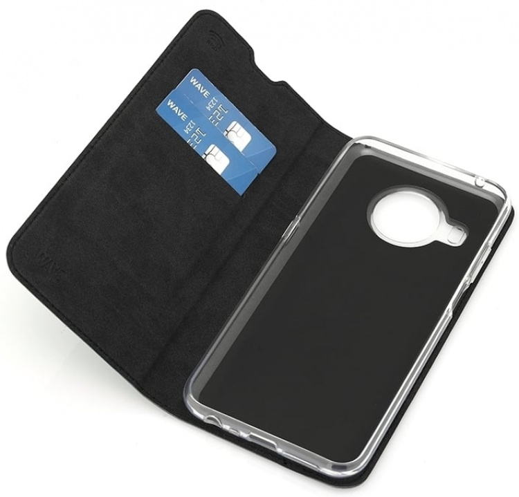 Wave BookCase -suojakotelo, Nokia X10 / X20, musta