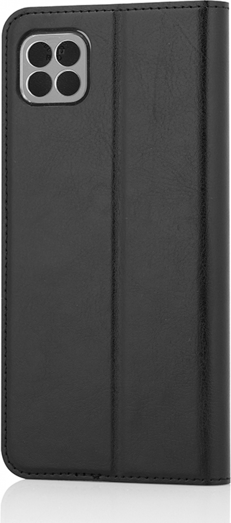 Wave BookCase -suojakotelo, Samsung Galaxy A22 5G, musta