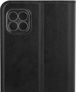 Wave BookCase -suojakotelo, Samsung Galaxy A22 5G, musta