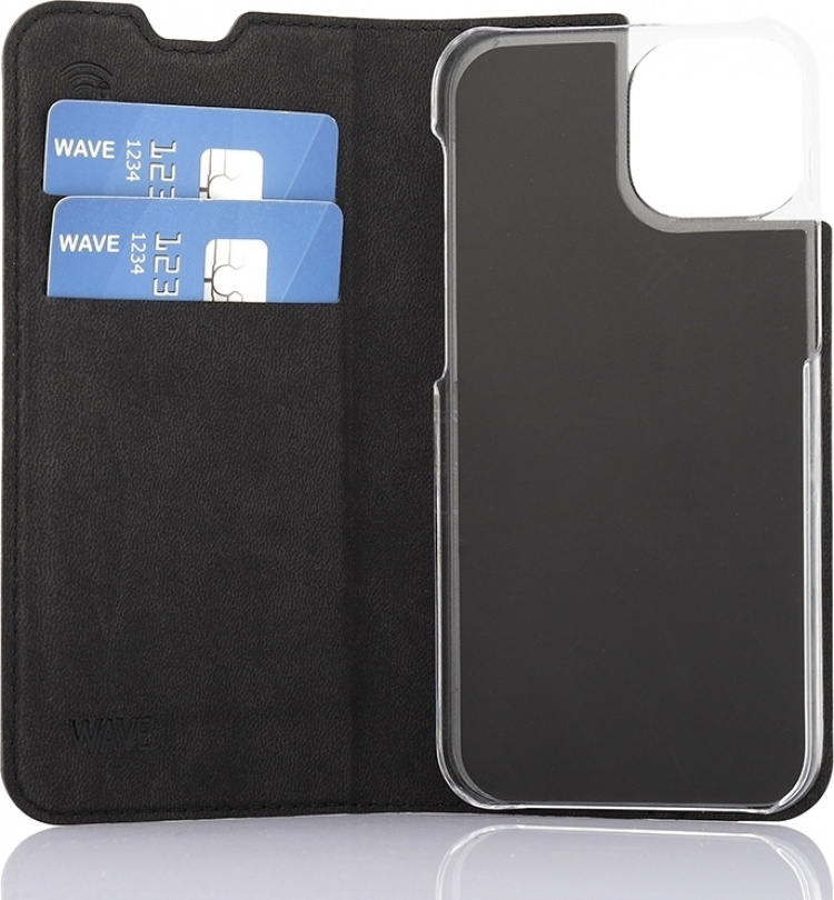Wave BookCase -suojakotelo, iPhone 13 mini, musta Wave BookCase -suojakotelo, iPhone 13 mini, musta