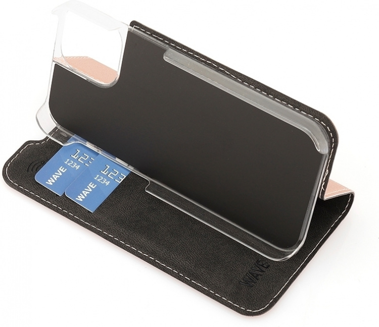 Wave BookCase -suojakotelo, iPhone 13 mini, ruusukulta Wave BookCase -suojakotelo, iPhone 13 mini, ruusukulta