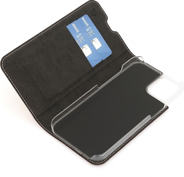 Wave BookCase -suojakotelo, iPhone 13, ruusukulta