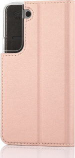 Wave BookCase -suojakotelo, Samsung Galaxy S22 5G, ruusukulta