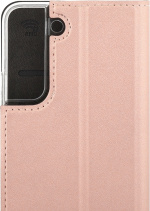 Wave BookCase -suojakotelo, Samsung Galaxy S22 5G, ruusukulta