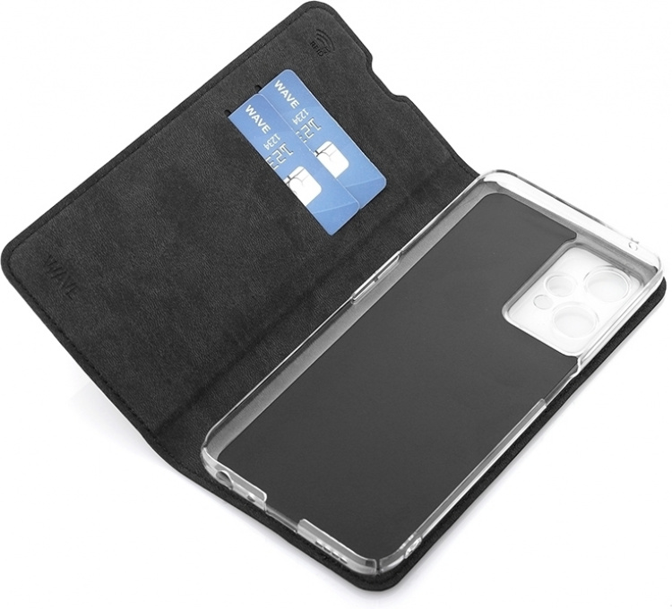 Wave BookCase -suojakotelo, OnePlus Nord CE 2 Lite 5G, musta