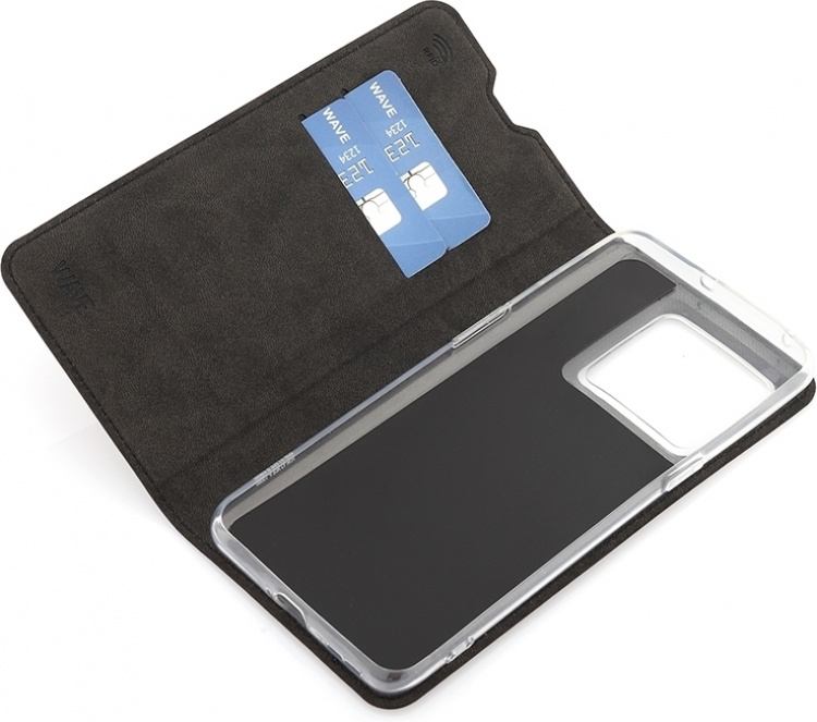 Wave BookCase -suojakotelo, OnePlus 10T 5G, musta Wave BookCase -suojakotelo, OnePlus 10T 5G, musta