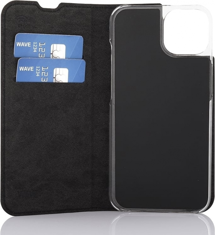 Wave BookCase -suojakotelo, iPhone 14, musta Wave BookCase -suojakotelo, iPhone 14, musta