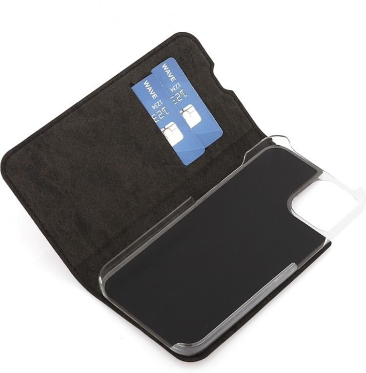 Wave BookCase -suojakotelo, iPhone 14, musta Wave BookCase -suojakotelo, iPhone 14, musta