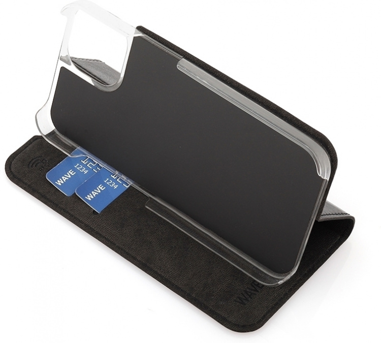 Wave BookCase -suojakotelo, iPhone 14, musta Wave BookCase -suojakotelo, iPhone 14, musta