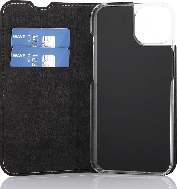 Wave BookCase -suojakotelo, iPhone 14, ruusukulta