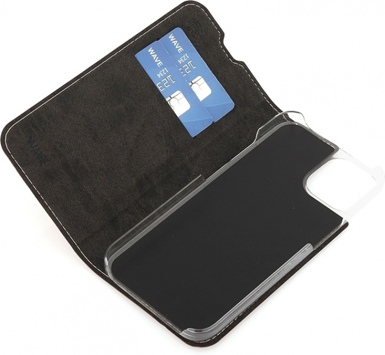 Wave BookCase -suojakotelo, iPhone 14, ruusukulta