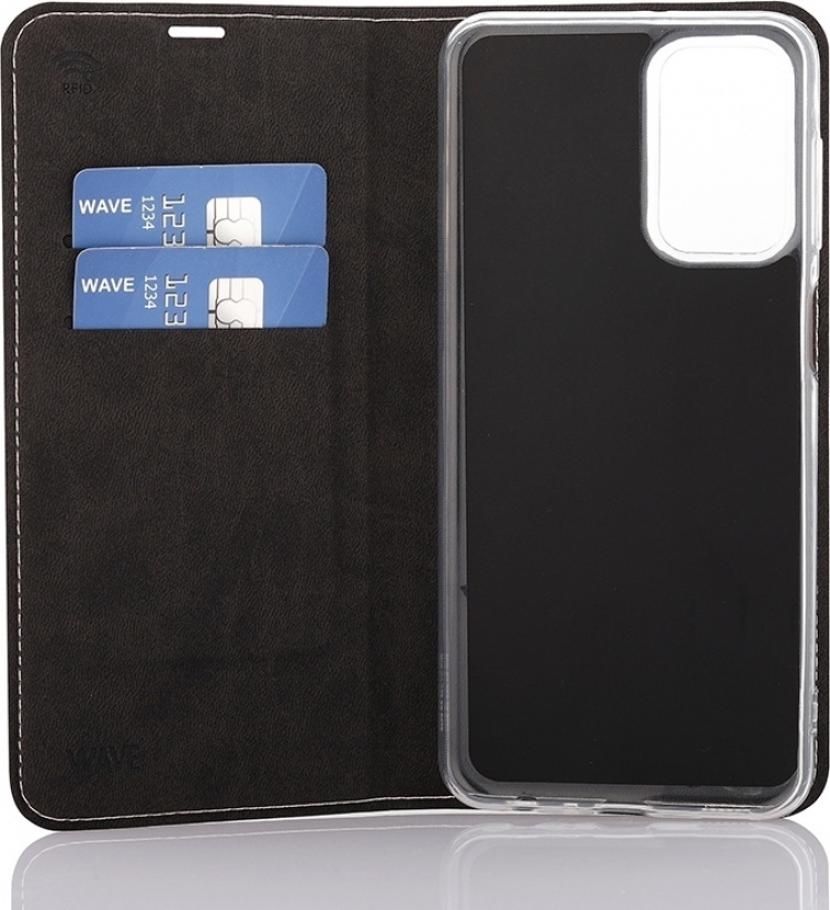 Wave BookCase -suojakotelo, Samsung Galaxy A23 5G, ruusukulta