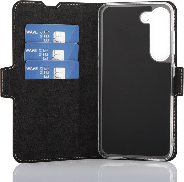 Wave BookCase -suojakotelo, Samsung Galaxy S23, ruusukulta Wave BookCase -suojakotelo, Samsung Galaxy S23, ruusukulta