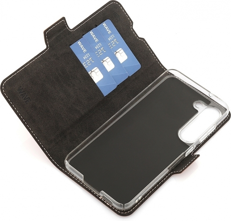 Wave BookCase -suojakotelo, Samsung Galaxy S23, ruusukulta Wave BookCase -suojakotelo, Samsung Galaxy S23, ruusukulta