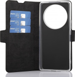 Wave BookCase -suojakotelo, Honor Magic5 Lite, musta