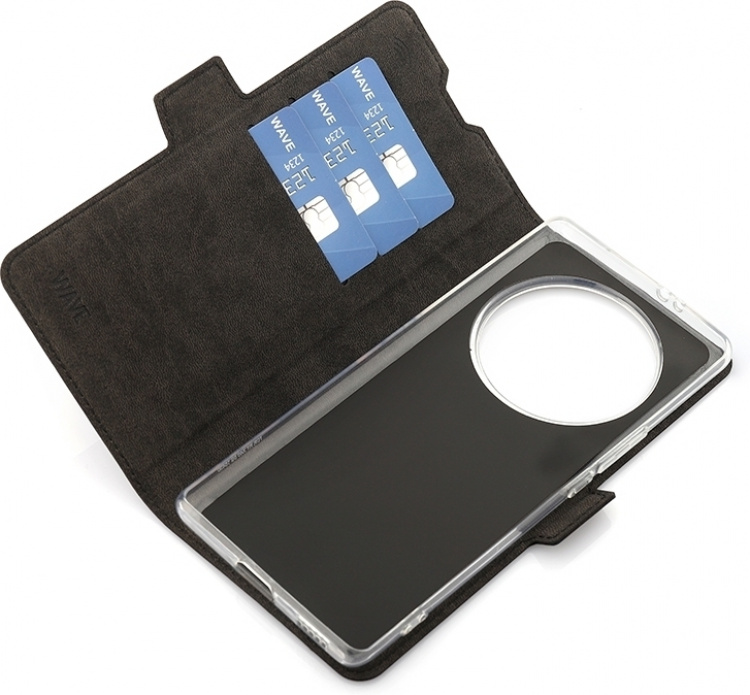 Wave BookCase -suojakotelo, Honor Magic5 Lite, musta