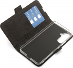 Wave BookCase -suojakotelo, Samsung Galaxy A54 5G, musta