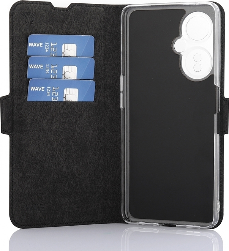 Wave BookCase -suojakotelo, OnePlus Nord CE 3 Lite 5G, musta Wave BookCase -suojakotelo, OnePlus Nord CE 3 Lite 5G, musta