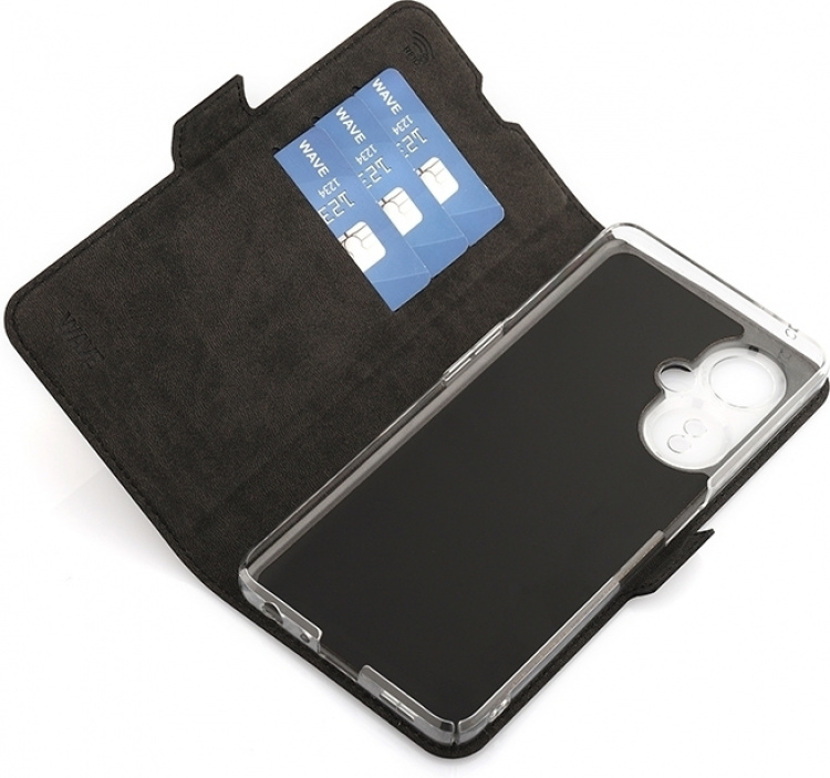 Wave BookCase -suojakotelo, OnePlus Nord CE 3 Lite 5G, musta Wave BookCase -suojakotelo, OnePlus Nord CE 3 Lite 5G, musta