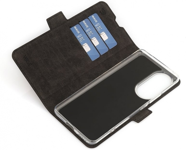 Wave BookCase -suojakotelo, Honor 90, musta