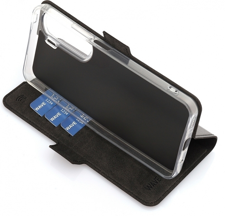 Wave BookCase -suojakotelo, Honor 90 Lite, musta