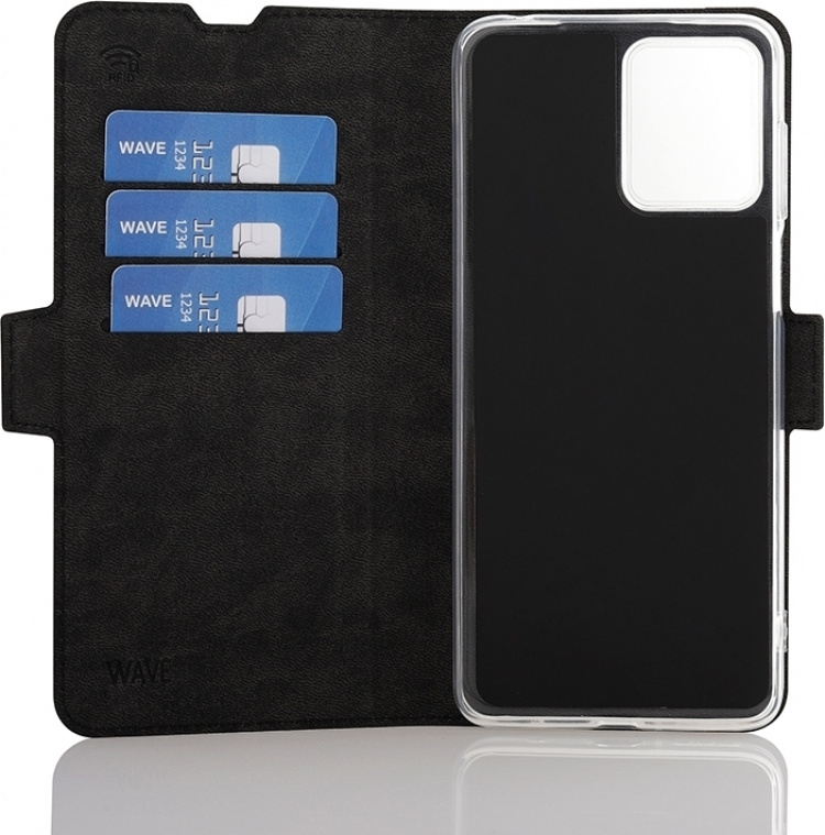 Wave BookCase -suojakotelo, Motorola Moto G14, musta Wave BookCase -suojakotelo, Motorola Moto G14, musta