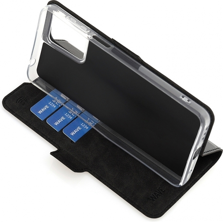 Wave BookCase -suojakotelo, Motorola Moto G14, musta Wave BookCase -suojakotelo, Motorola Moto G14, musta