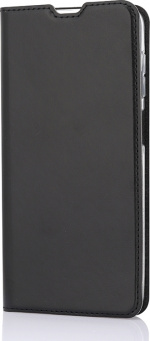 Wave BookCase -suojakotelo, Samsung Galaxy A12, musta