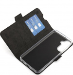 Wave BookCase, Samsung Galaxy A25 5G, musta