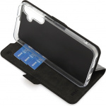 Wave BookCase -suojakuori, Samsung Galaxy A15, musta