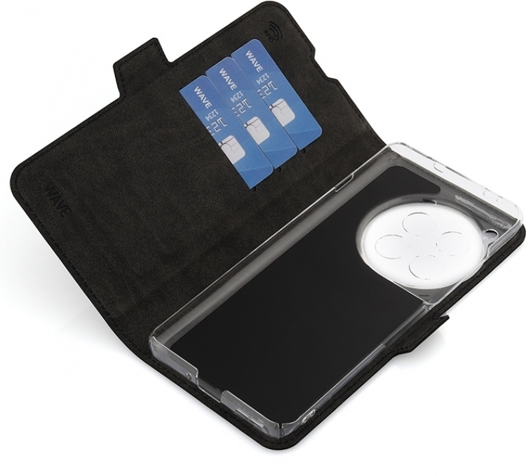 Wave BookCase -suojakotelo, OnePlus 12 , musta Wave BookCase -suojakotelo, OnePlus 12 , musta