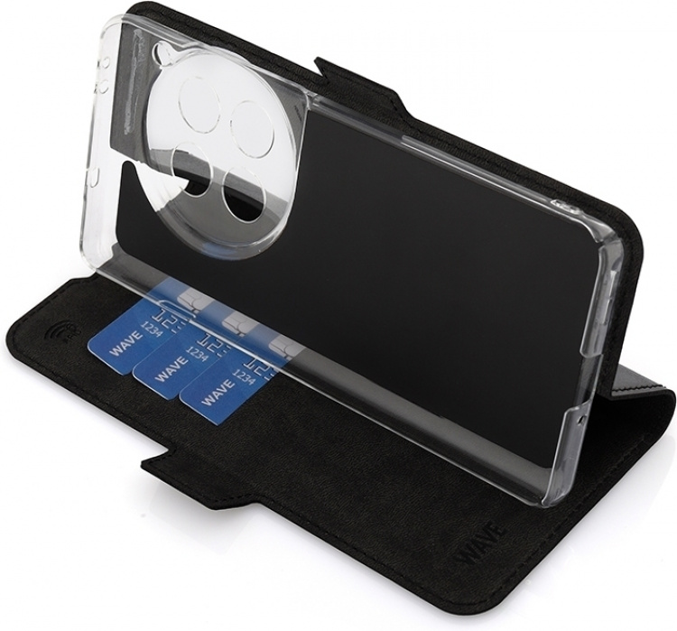 Wave BookCase -suojakotelo, OnePlus 12 , musta Wave BookCase -suojakotelo, OnePlus 12 , musta