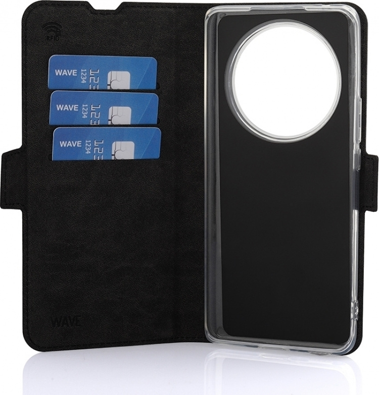 Wave BookCase -suojakuori, Honor Magic6 Lite, musta Wave BookCase -suojakuori, Honor Magic6 Lite, musta