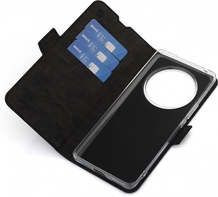 Wave BookCase -suojakuori, Honor Magic6 Lite, musta Wave BookCase -suojakuori, Honor Magic6 Lite, musta