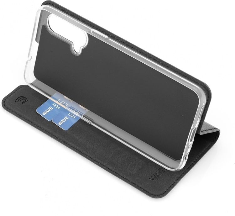 Wave BookCase -suojakotelo, OnePlus Nord CE 5G, musta Wave BookCase -suojakotelo, OnePlus Nord CE 5G, musta